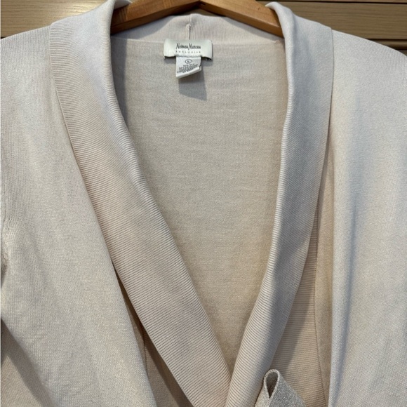 Vintage Neiman Marcus Exclusive Tie Front Cardigan Metallic Belt / large - Picture 2 of 9